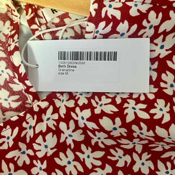 Reformation Beth dress in Grenadine red floral medium - Picture 4 of 5